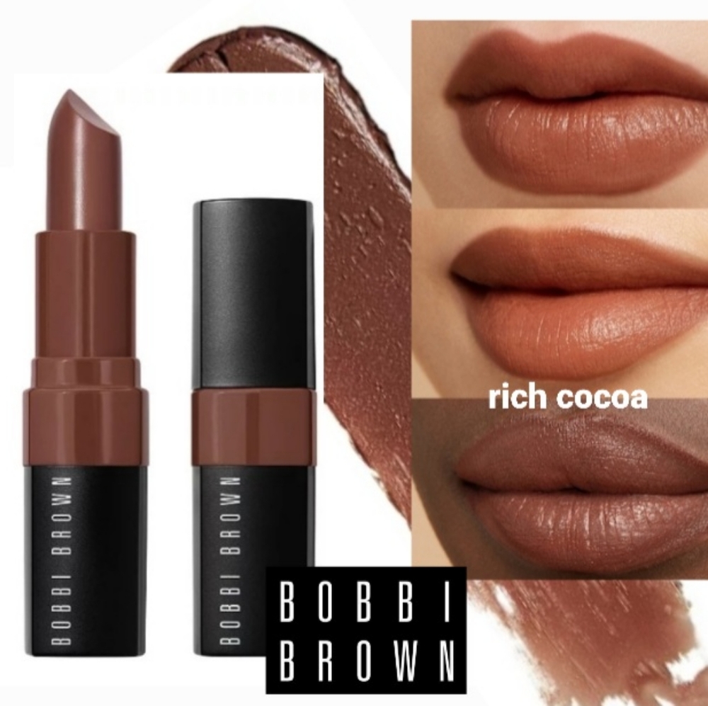 BOBBI BROWN • Lip Color • RICH COCOA • Brown Lipstick • Full Size • NIB • RARE